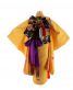 七五三 7歳 女の子用  四つ身 No.208 P | 濃い黄色 絞り柄 蝶・桜刺繍